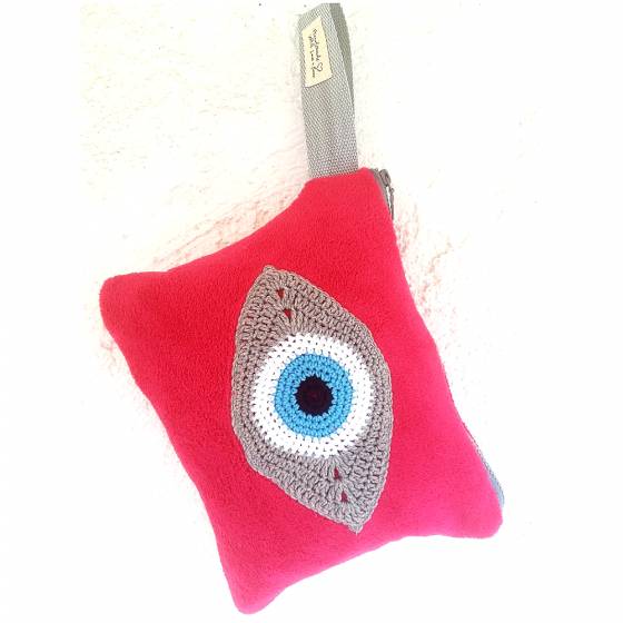 WATERMELON SOFT  FLEECE | EVIL EYE POCHETTE