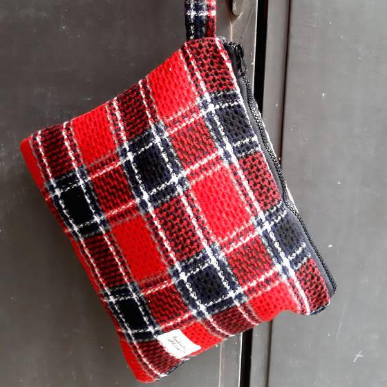 FIRE RED PLAID | SOFT FABRIC POCHETTE